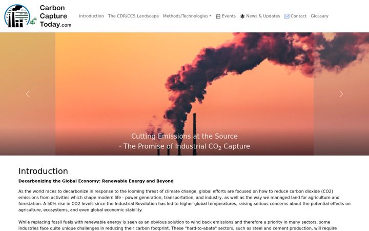 Screenshot of carboncaptureandremoval.com