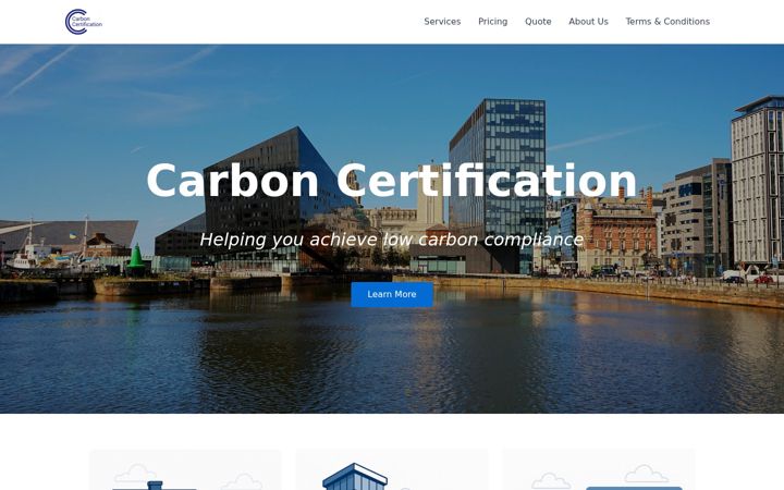 Screenshot of carboncertification.co.uk