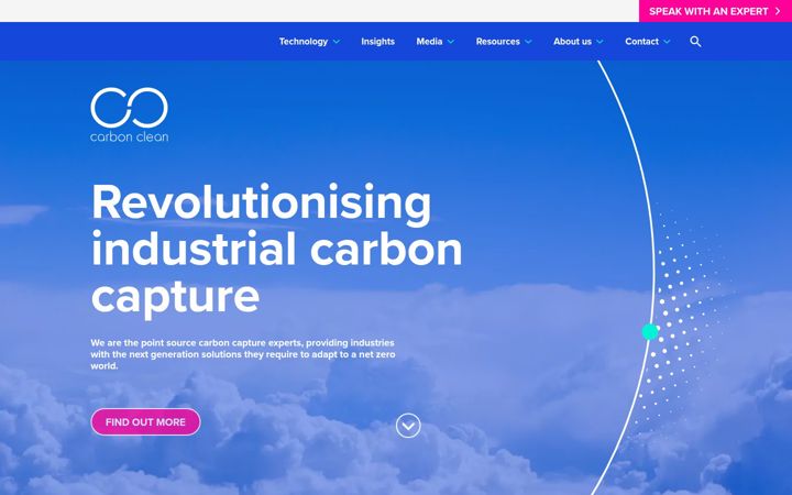 Screenshot of carbonclean.com