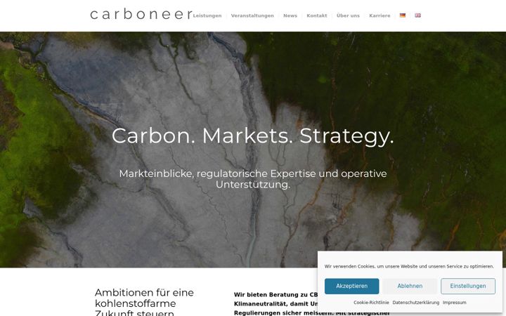 Screenshot of carboneer.earth