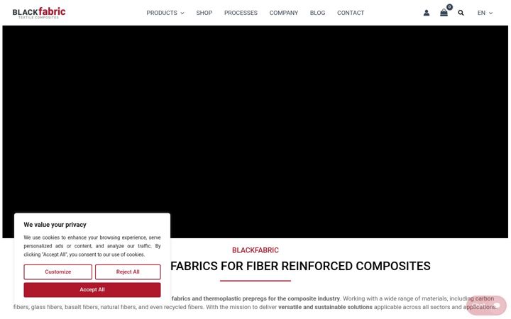 Snímek obrazovky carbonfabrics.eu