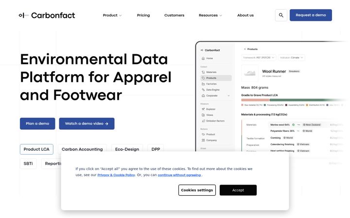 Screenshot of carbonfact.com