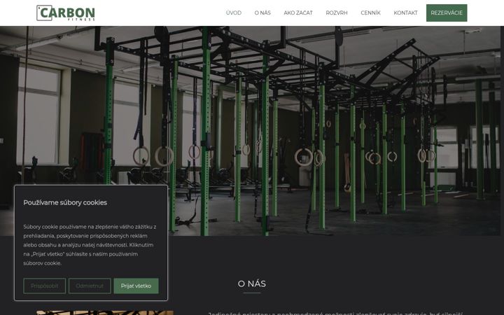 Screenshot of carbonfitness.sk