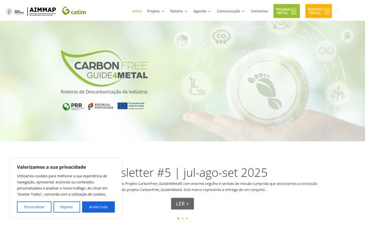 Ekraanipilt saidist carbonfreemetalportugal.pt