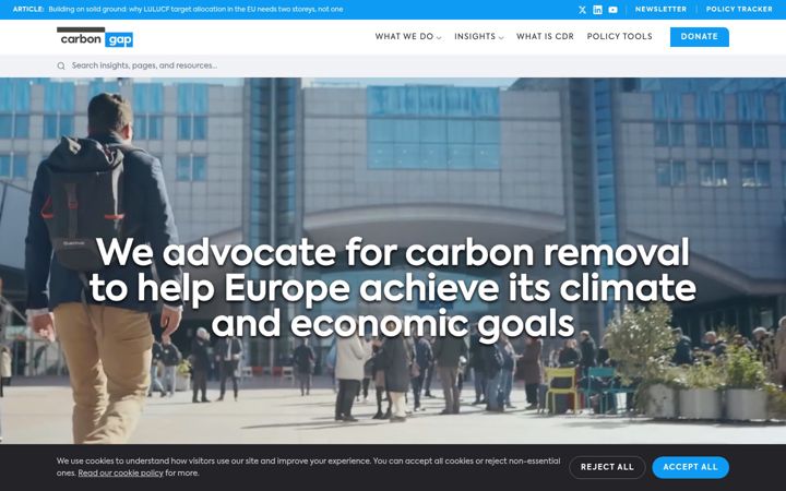 Screenshot of carbongap.org