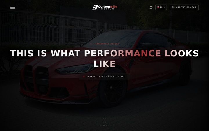Screenshot of carbonmiledesign.pl