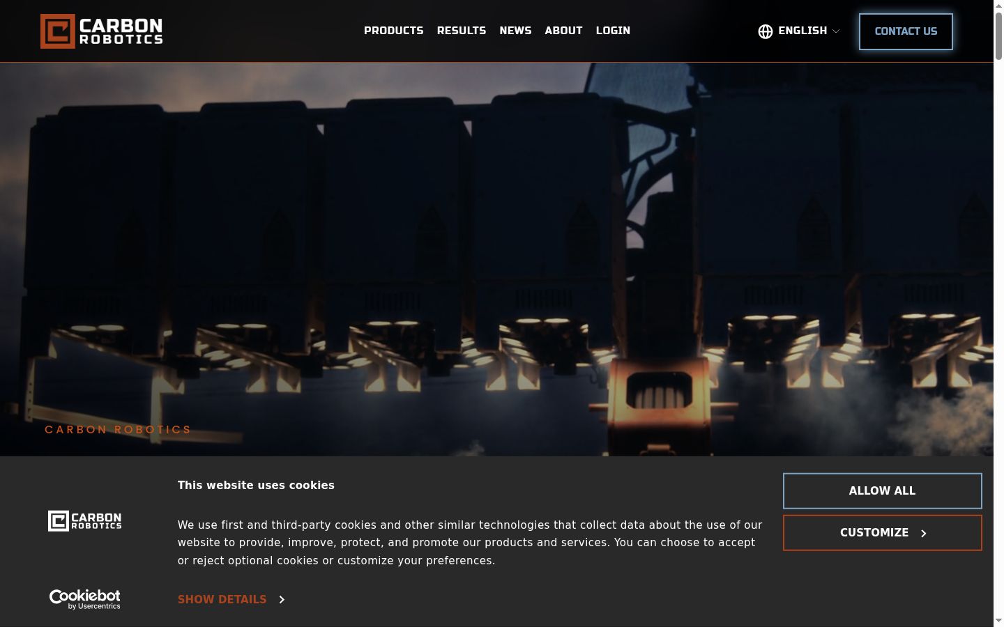 Captura de pantalla del banner de consentimiento mostrado antes de cualquier interacción