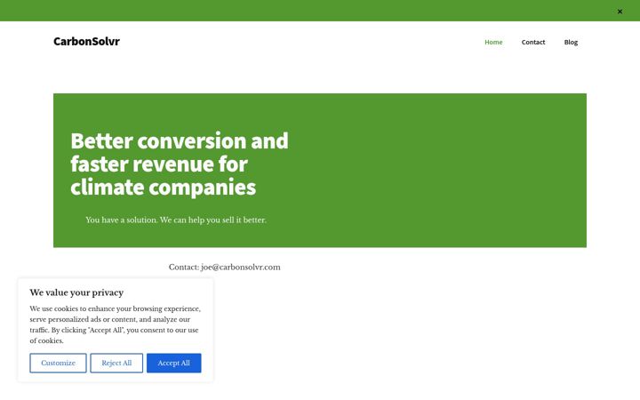 Screenshot of carbonsolvr.com