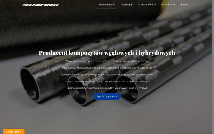 Screenshot of carbonwinding.com