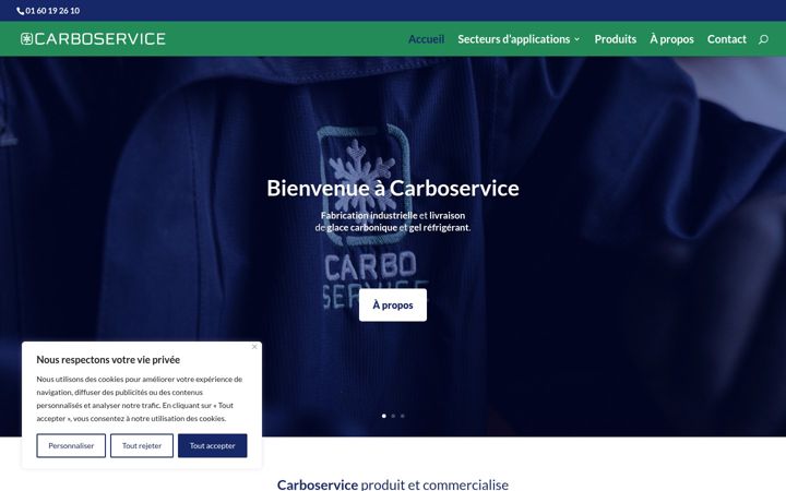 Snímek obrazovky carboservice.fr