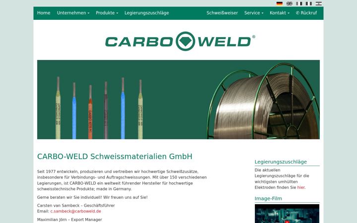 Screenshot of carboweld.de