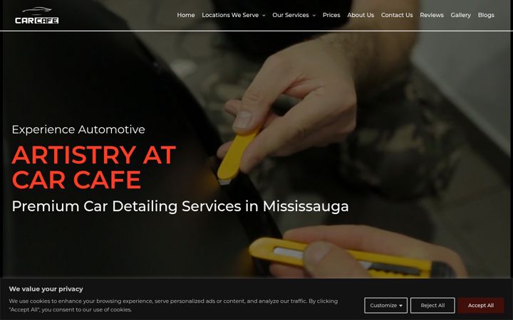 Screenshot of carcafe.ca