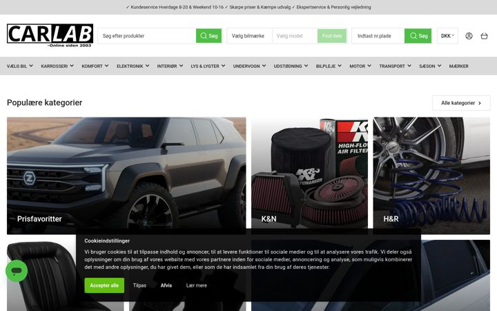 Screenshot of carcarepro.dk