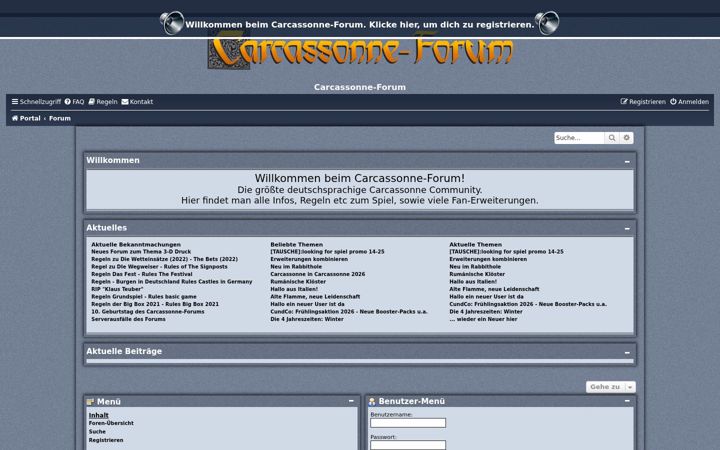 Screenshot of carcassonne-forum.de