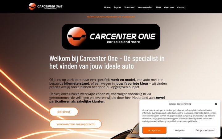 Screenshot of carcenterone.nl
