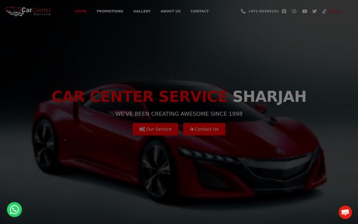 Screenshot of carcentersharjah.com