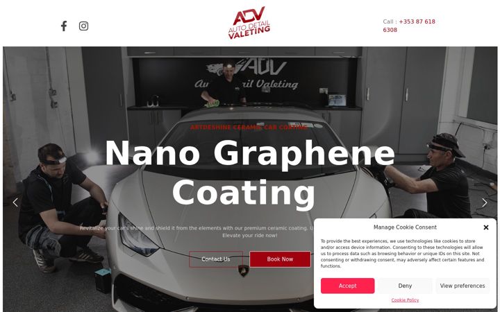 Captură de ecran a carceramiccoating.ie