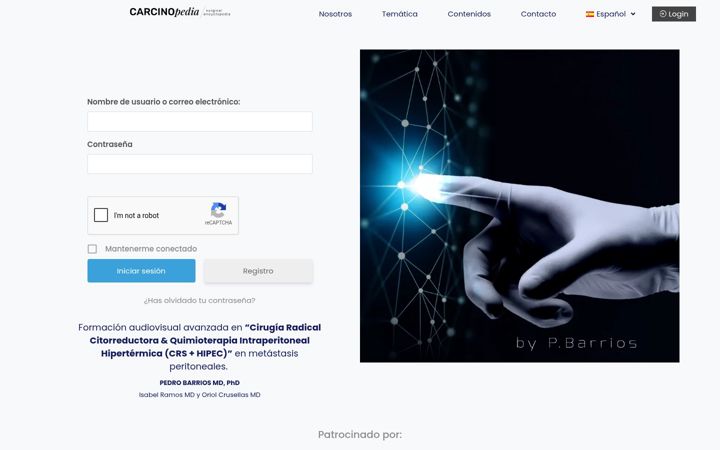 Snimka zaslona za carcinopedia.org