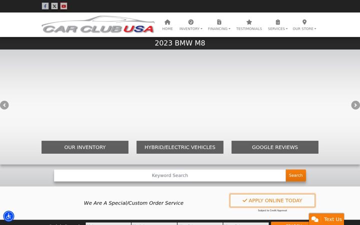 Screenshot of carclubusa.net