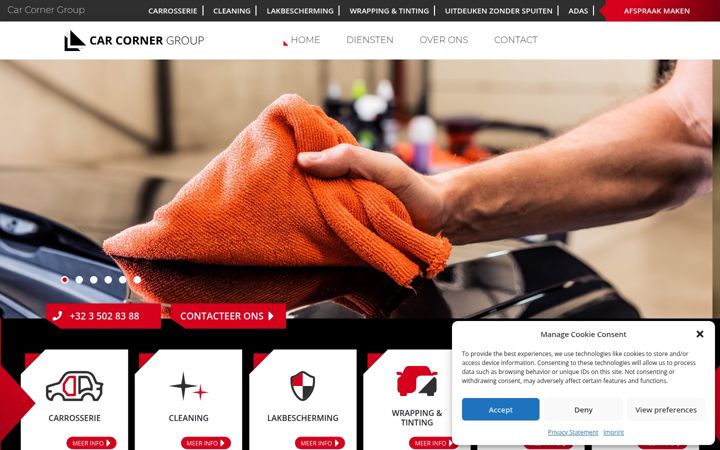 Screenshot of carcornergroup.be