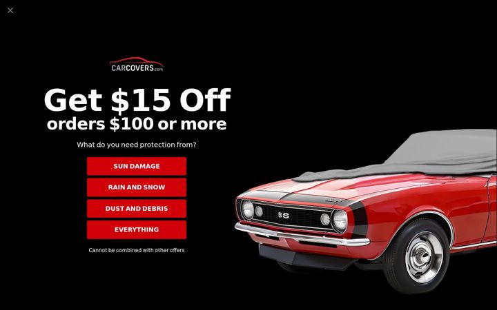 Screenshot of carcovers.com