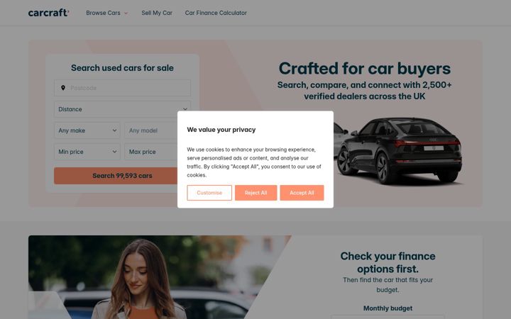 Screenshot of carcraft.co.uk