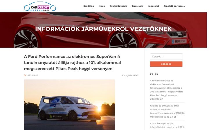 Screenshot of carcreditonline.hu