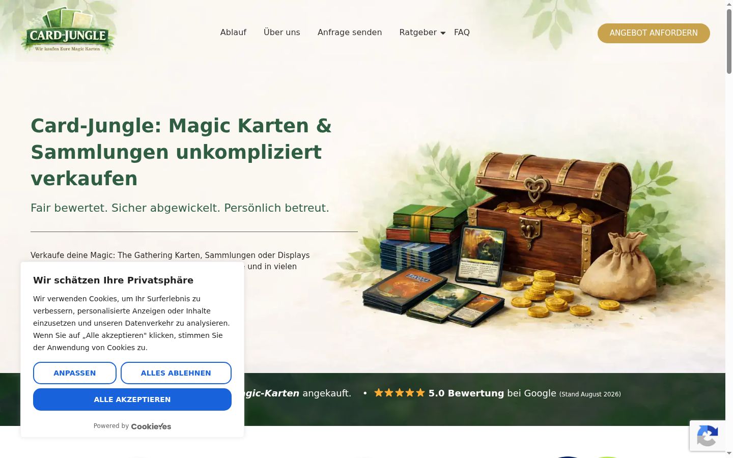 Screenshot tal-banner tal-kunsens muri qabel kwalunkwe interazzjoni