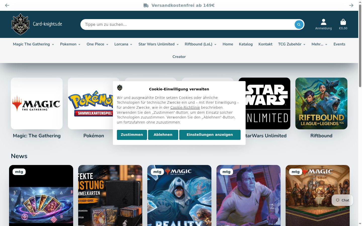 Screenshot tal-banner tal-kunsens muri qabel kwalunkwe interazzjoni