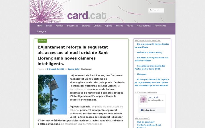 Screenshot of card.cat