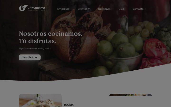 Screenshot of cardamomocatering.es