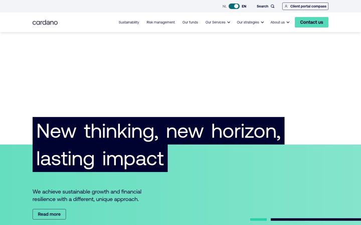 Screenshot of cardano.com
