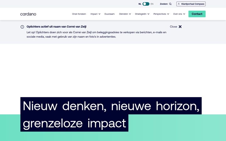 Screenshot of cardano.nl