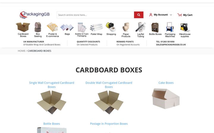 Screenshot of cardboardboxesformoving.co.uk