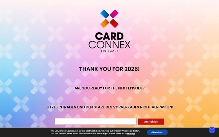 Screenshot of cardconnex.eu