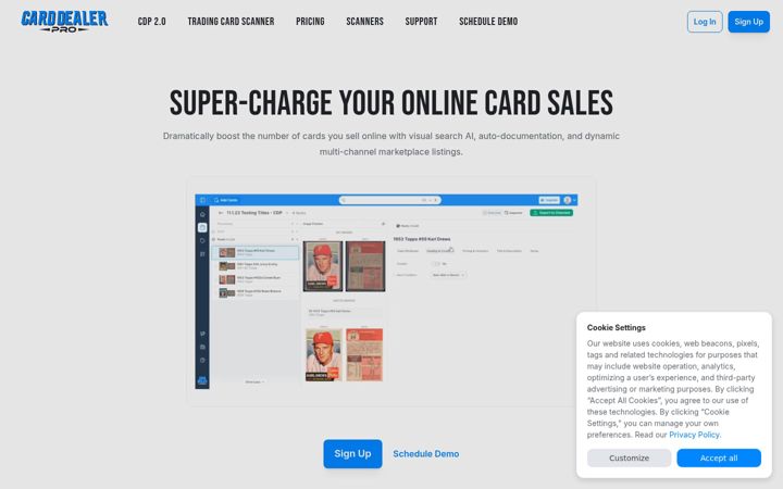 Skærmbillede af carddealerpro.com