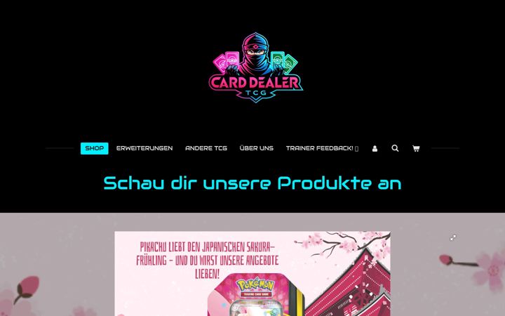 Screenshot of carddealertcg.de