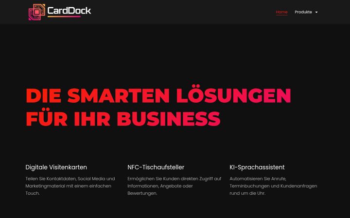 Screenshot ta' carddock.de