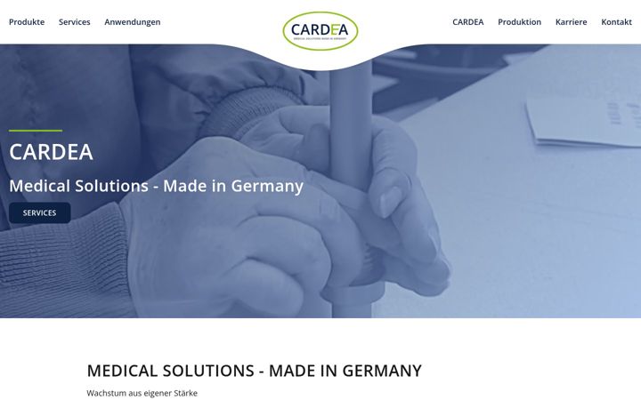 Screenshot of cardea-med.de