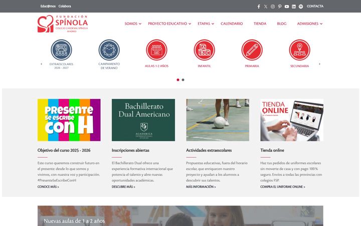 Ekrano kopija cardenalspinolamadrid.es