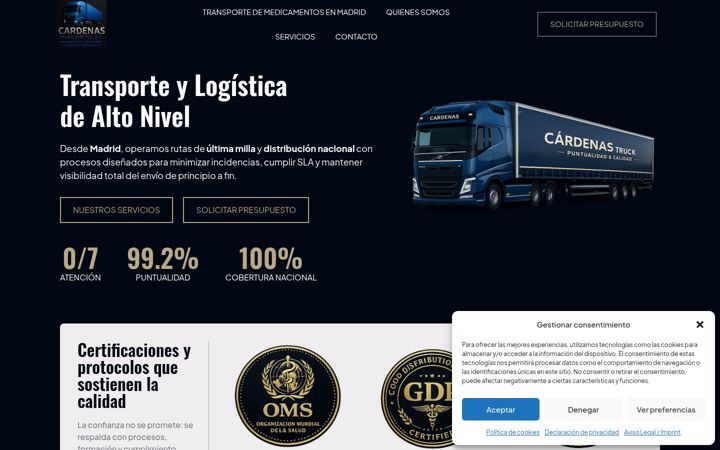 Screenshot of cardenastruck.com