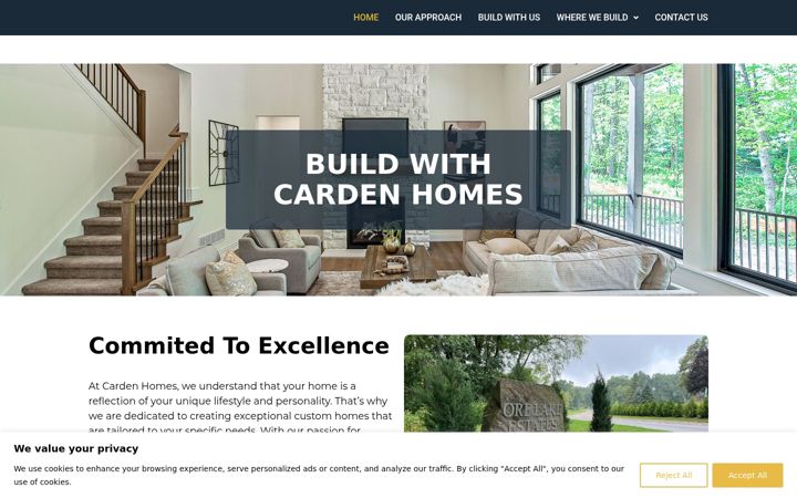 Screenshot of cardenhomes.com