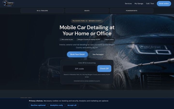 Screenshot of cardetail1.com