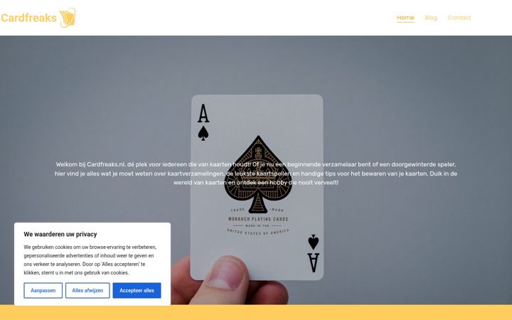 Snimka zaslona za cardfreaks.nl