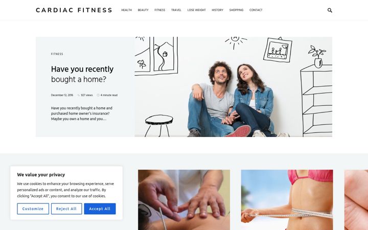 Screenshot of cardiac-fitness.com