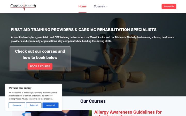 Screenshot of cardiac-health.com