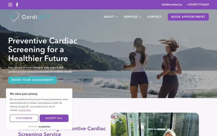 Captură de ecran a cardiact.ie