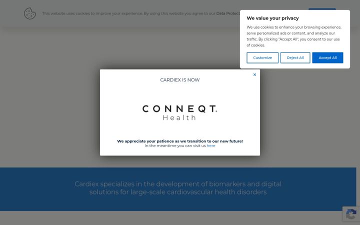 Screenshot of cardiex.com