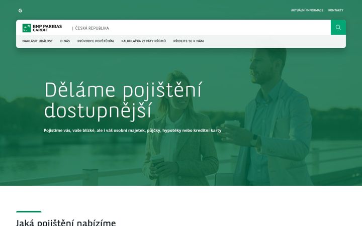 Screenshot του cardif.cz