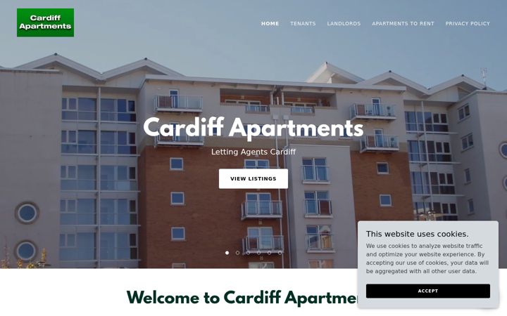 Screenshot of cardiffapartments.com